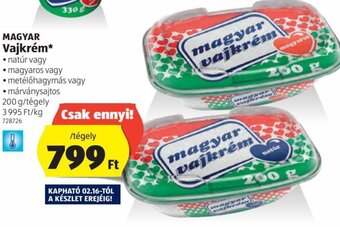 ALDI Magyar Vajkrém 200g ajánlat