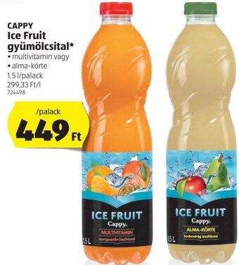 ALDI Cappy Ice fruit gyümölcsital 1,5l ajánlat