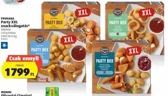 ALDI Primana Party XXL snackválogatás 450g ajánlat