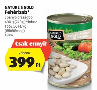 ALDI Nature's Gold Fehérbab 400g ajánlat