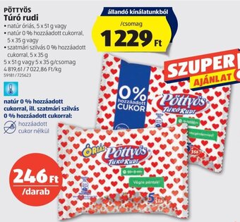 ALDI Pöttyös Túró rudi 5x51g / 5x35g ajánlat