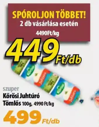 Coop Kőrösi juhtúró tömlős 100g ajánlat