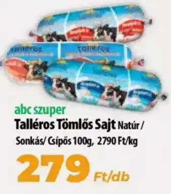 Coop Talléros tömlős sajt 100g ajánlat