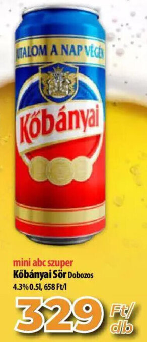 Coop Kőbányai sör 0.5l ajánlat