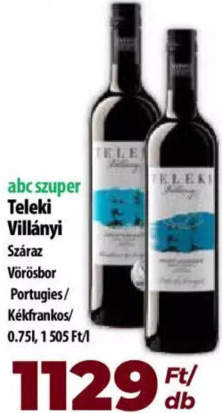 Coop Teleki villányi 0.75l ajánlat