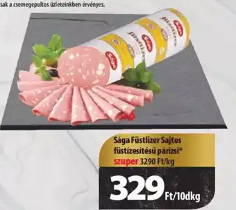 Sága Füstlizer sajtos füstízesítésű párizsi 1kg