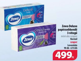 Coop Zewa Deluxe papírzsebkendő 3 rétegű 90db ajánlat