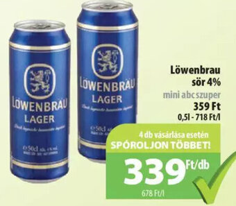 Coop Löwenbrau sör 4% 0,5l ajánlat