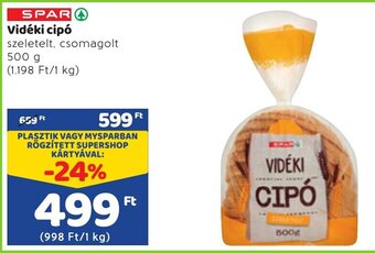 Spar Vidéki cipó 500g ajánlat