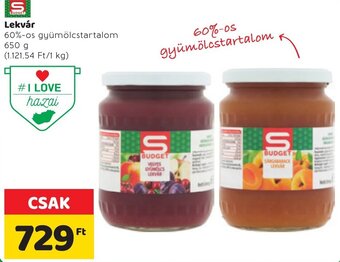 Spar Lekvár 650g ajánlat