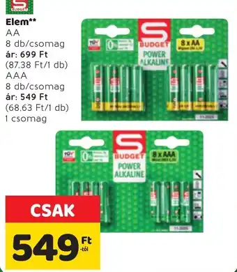 Spar Elem AA 8db ajánlat