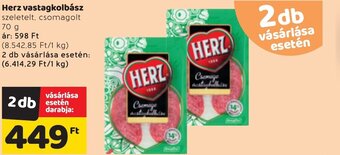 Spar Herz vastagkolbász 70g ajánlat