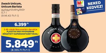 Zwack Unicum, unicum barista 0,7l