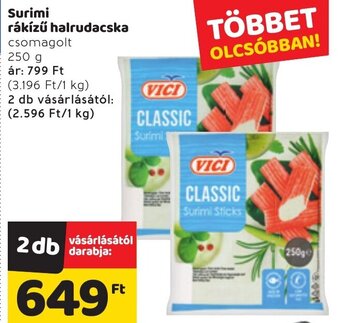 Spar Surimi rákízű halrudacska 250g ajánlat