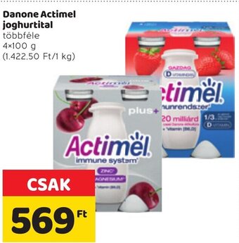 Spar Danone Actimel joghurtital 4x100g ajánlat
