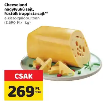 Spar Cheeseland nagylyukú sajt, füstölt trappista sajt 10dkg ajánlat