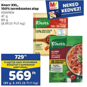 Spar Knorr XXL, 100% természetes alap 47/89g ajánlat