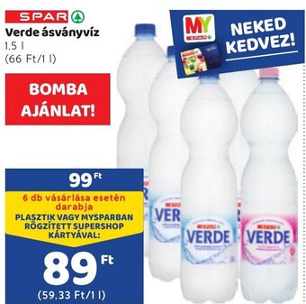 Spar Verde ásványvíz 1,5l ajánlat