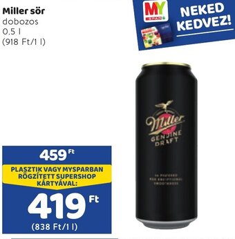 Spar Miller sör 0,5l ajánlat