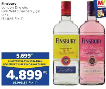 Spar Finsbury London dry gin, pink wild strawberry gin 0,7l ajánlat