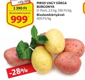 Auchan Piros vagy sárga burgonya 1 kg ajánlat