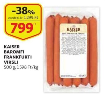 Auchan Kaiser Baromfi frankfurti virsli 500g ajánlat