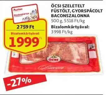 Öcsi szeletelt füstölt, gyorspácolt baconszalonna 500 g