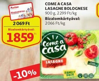 Auchan Come a Casa lasagne bolognese 900 g ajánlat