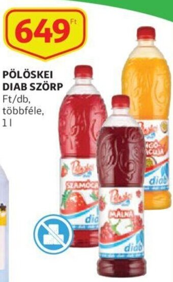 Auchan Pölöskei diab szörp 1 l ajánlat