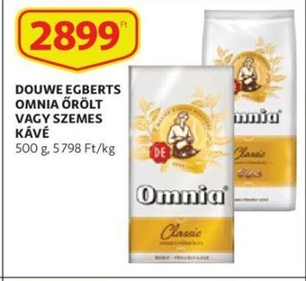 Auchan Douwe egberts omnia őrölt vagy szemes kávé 500 g ajánlat