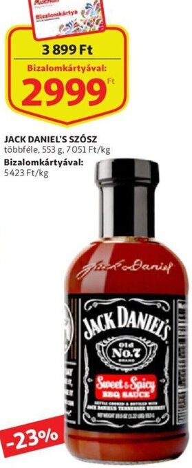 Auchan Jack Daniel's szósz 553 g ajánlat
