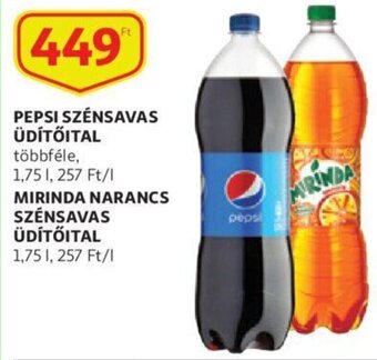 Auchan Pepsi szénsavas üdítőital / Mirinda narancs szénsavas üdítőital 1,75 l ajánlat