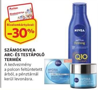 Auchan Számos Nivea arc-és testápoló termék ajánlat