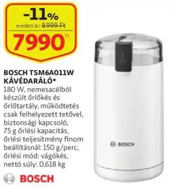 Auchan Bosch Tsm6a011w kávédaráló 1 db ajánlat