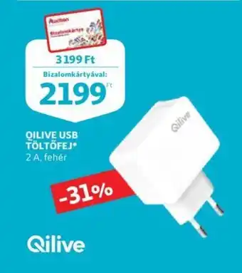 Auchan Qilive Usb töltőfej 1 db ajánlat