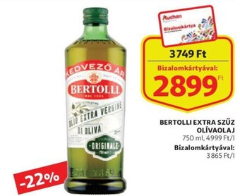 Auchan Bertolli extra szűz olívaolaj 750 ml ajánlat