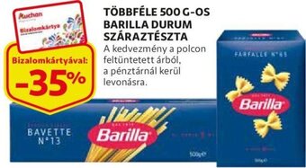 Többféle 500 g-os barilla durum száraztészta