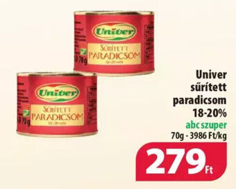 Coop Univer sűrített paradicsom 70 g ajánlat