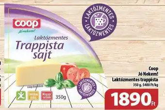 Coop Coop Jó Nekem! laktózmentes trappista 350 g ajánlat