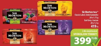 Coop Sir Morton tea 20 x 1,75 g / 20 x 1,5 g ajánlat