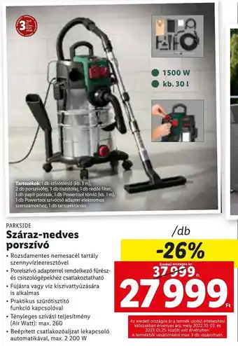 Lidl Száraz-nedves porszívó 1 db ajánlat