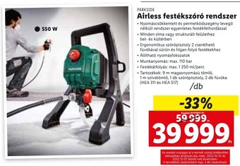 Lidl Parkside Airless festékszóró rendszer 1 db ajánlat