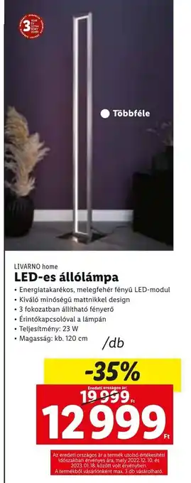 Linvarno Home LED-es állólámpa 1 db
