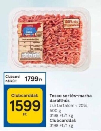 Tesco Tesco sertés-marha darálthús 500 g ajánlat