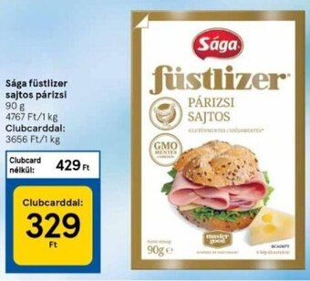 Tesco Sága füstlizer sajtos párizsi 90 g ajánlat