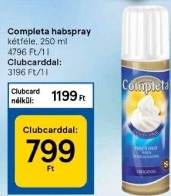 Tesco Completa habspray 250 ml ajánlat