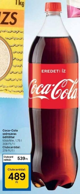 Tesco Coca-Cola szénsavas üdítőital 1,75 l ajánlat