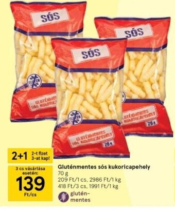 Tesco Gluténmentes sós kukoricapehely 70 g ajánlat