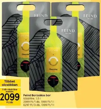 Tesco Feind Borzsákos bor 1,5 l ajánlat