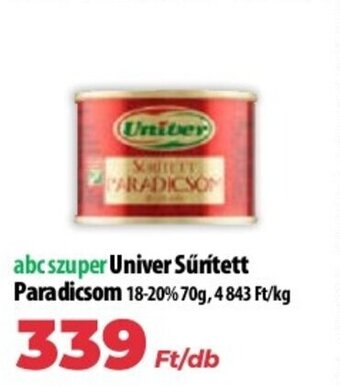 Coop Univer sűrített paradicsom 70 g ajánlat